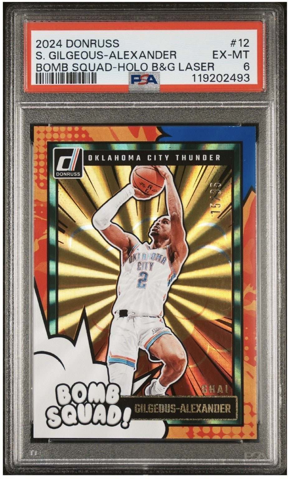 2024-25 Panini Donruss - Bomb Squad Shai Gilgeous-Alexander #12 Holo Blue &…