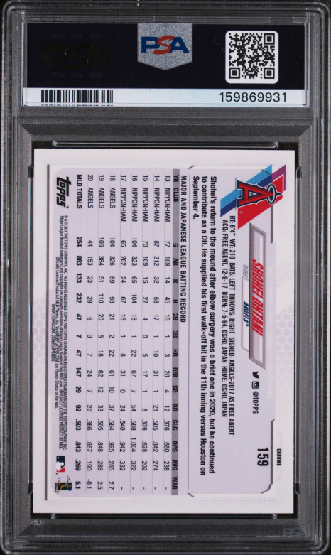 2021 Topps Chrome - Shohei Ohtani #159