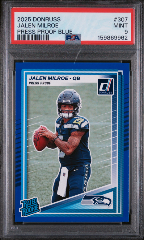 2025 Panini Jalen Milroe Press Proof Blue #307