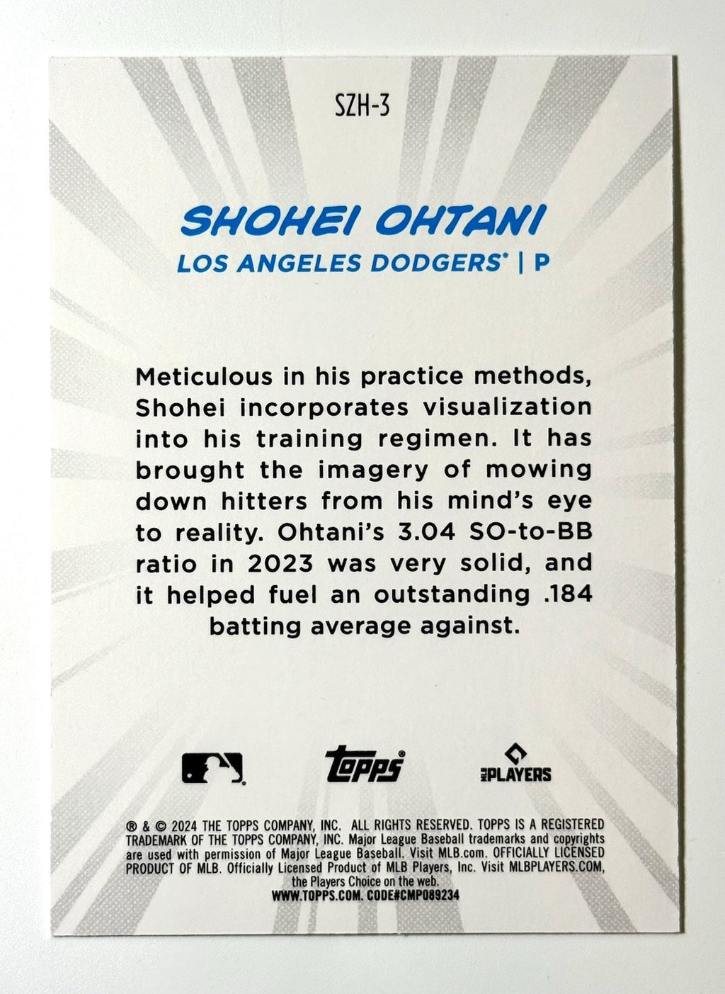 2024 Topps Japan Edition - Strike Zone Heroes Shohei Ohtani #SZH-3