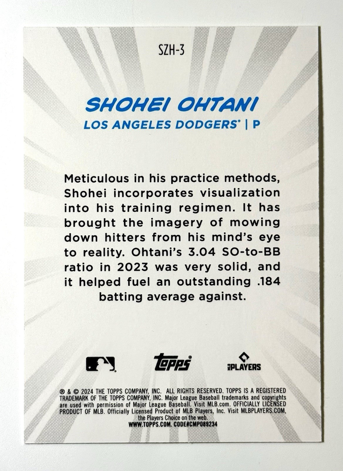 2024 Topps Japan Edition - Strike Zone Heroes Shohei Ohtani #SZH-3