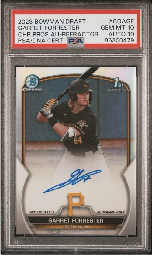 2023 Bowman Draft - Chrome Prospect Autographs Garret Forrester #CDA-GF PSA10