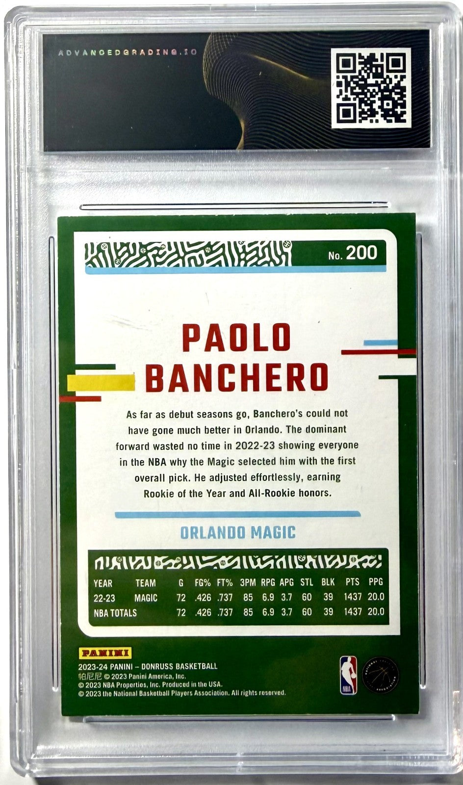 2023-24 Panini Donruss - Paolo Banchero #200