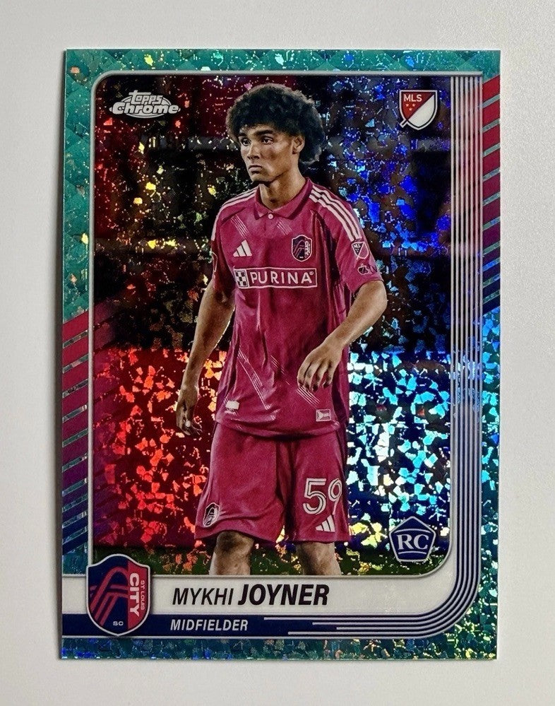 2025 Topps Chrome MLS Mykhi Joyner Aqua Speckle #158 /199