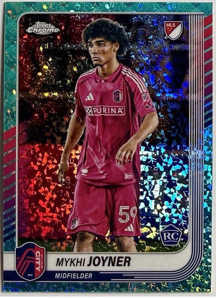 2025 Topps Chrome MLS Mykhi Joyner Aqua Speckle #158 /199