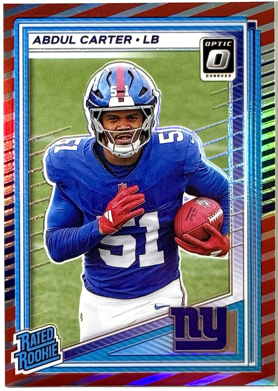 2025 Panini Donruss Optic - Rated Rookie Abdul Carter #300 Freedom Prizm (RC)