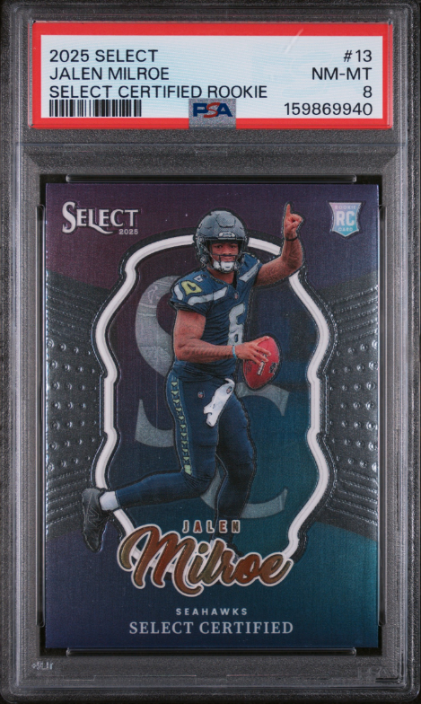 2025 Panini Select - Select Certified Rookies Jalen Milroe #13 (RC)
