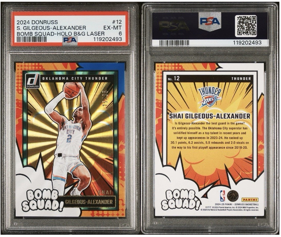 2024-25 Panini Donruss - Bomb Squad Shai Gilgeous-Alexander #12 Holo Blue &…