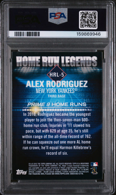 2012 Topps - Prime 9 Home Run Legends Alex Rodriguez #HRL-5