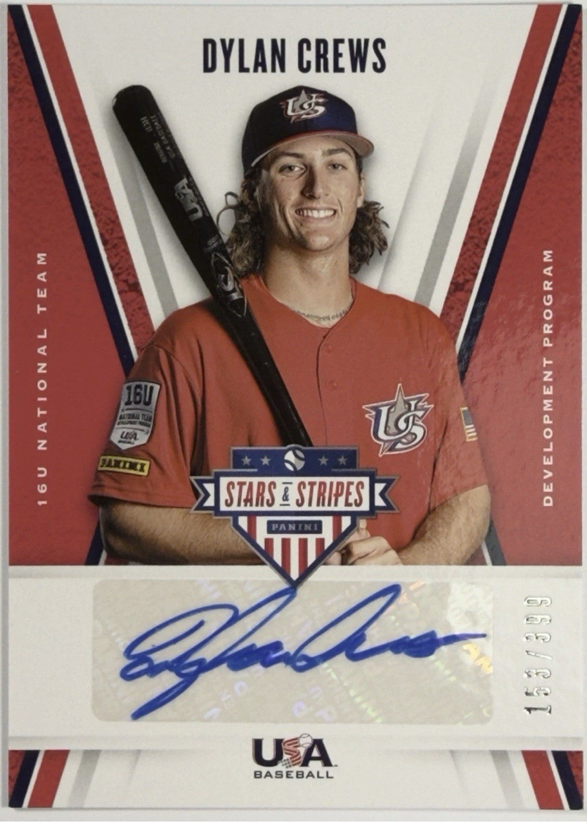 2019 Panini USA Baseball Stars & Stripes - 16u National Team Signatures Dylan...