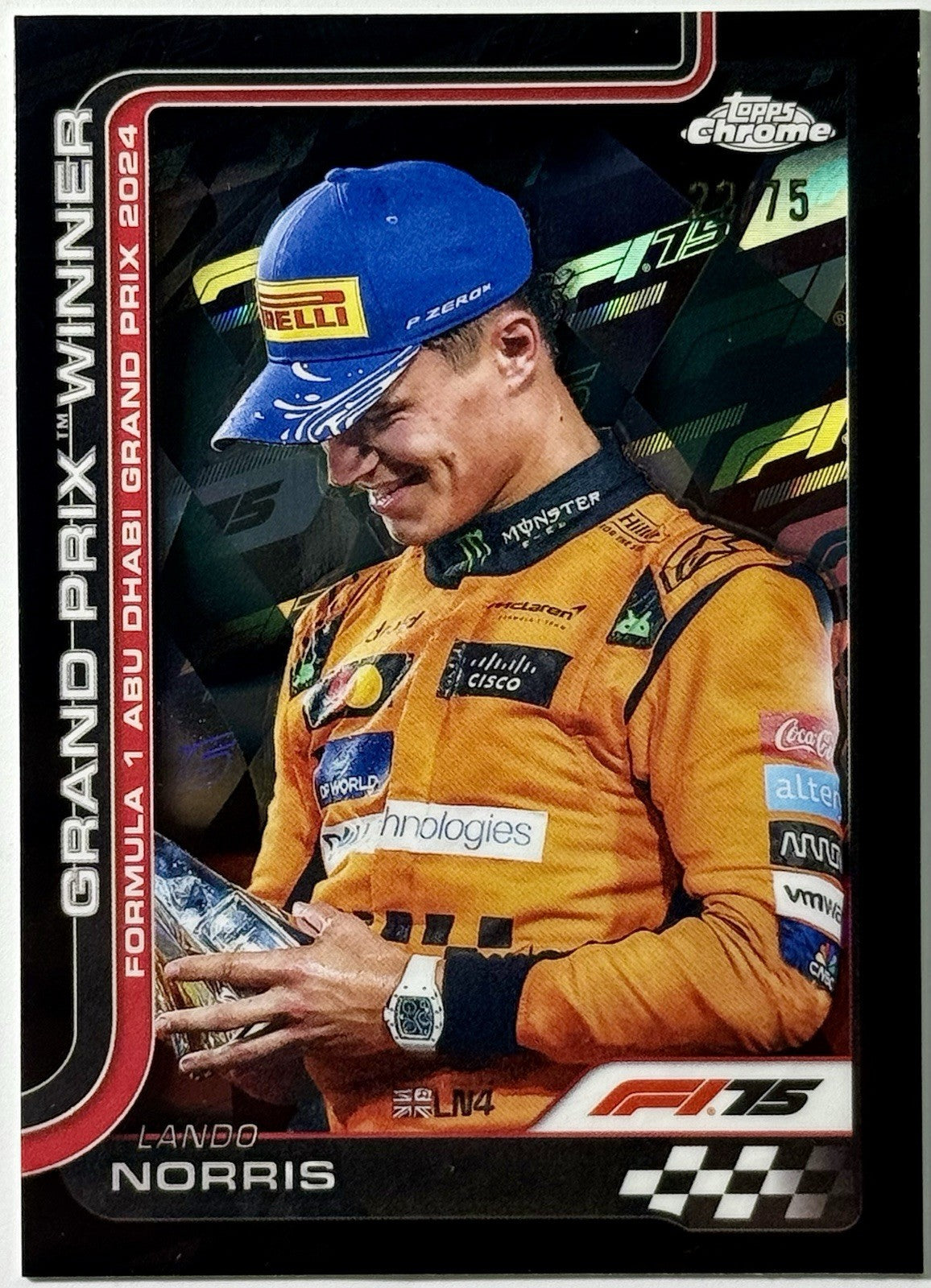2025 Topps Chrome Formula 1 - Grand Prix Winners Lando Norris #116 F1 75th...