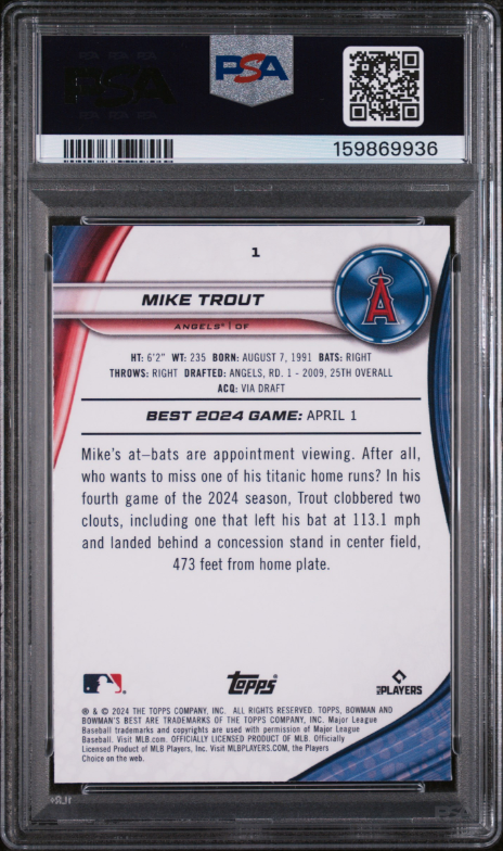 2024 Bowman's Best Mike Trout Purple Refractor #1 /250