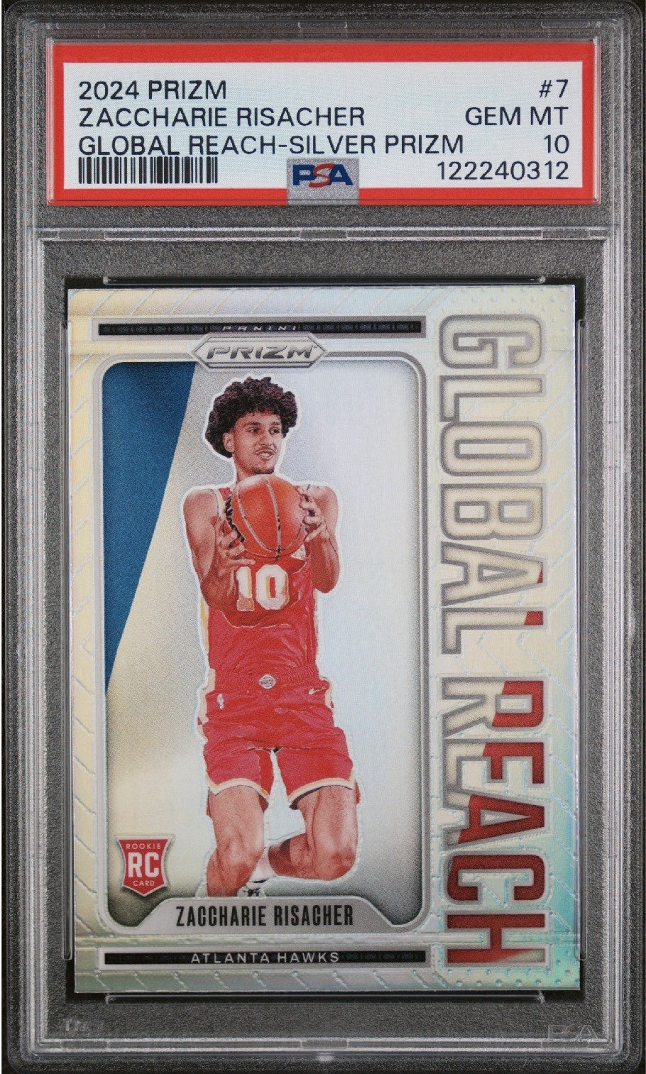 2024-25 Panini Prizm - Global Reach Zaccharie Risacher #7 Silver Prizm (RC)