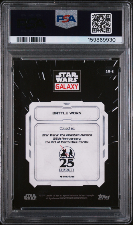 2024 Topps Star Wars Galaxy Battle Worn TPM 25th Art of Darth Maul #AM8
